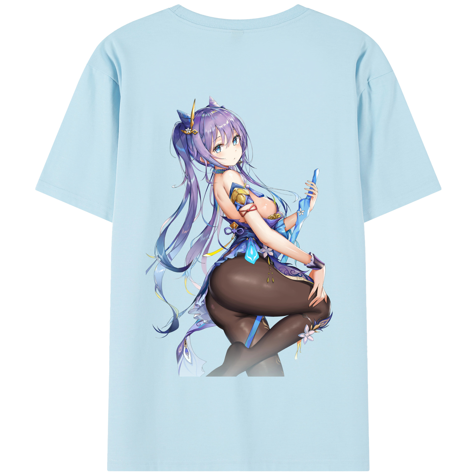 げんし神 刻晴 こくせい genshin Kokusei 綿100％半袖Tシャツ（背面プリント）